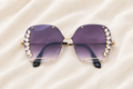 Hombre Oversized Rhinestone Sunglasses