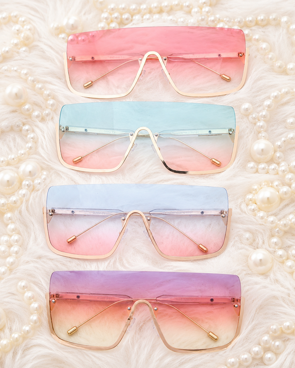 Oversized Half Rim Hombre Sunglasses