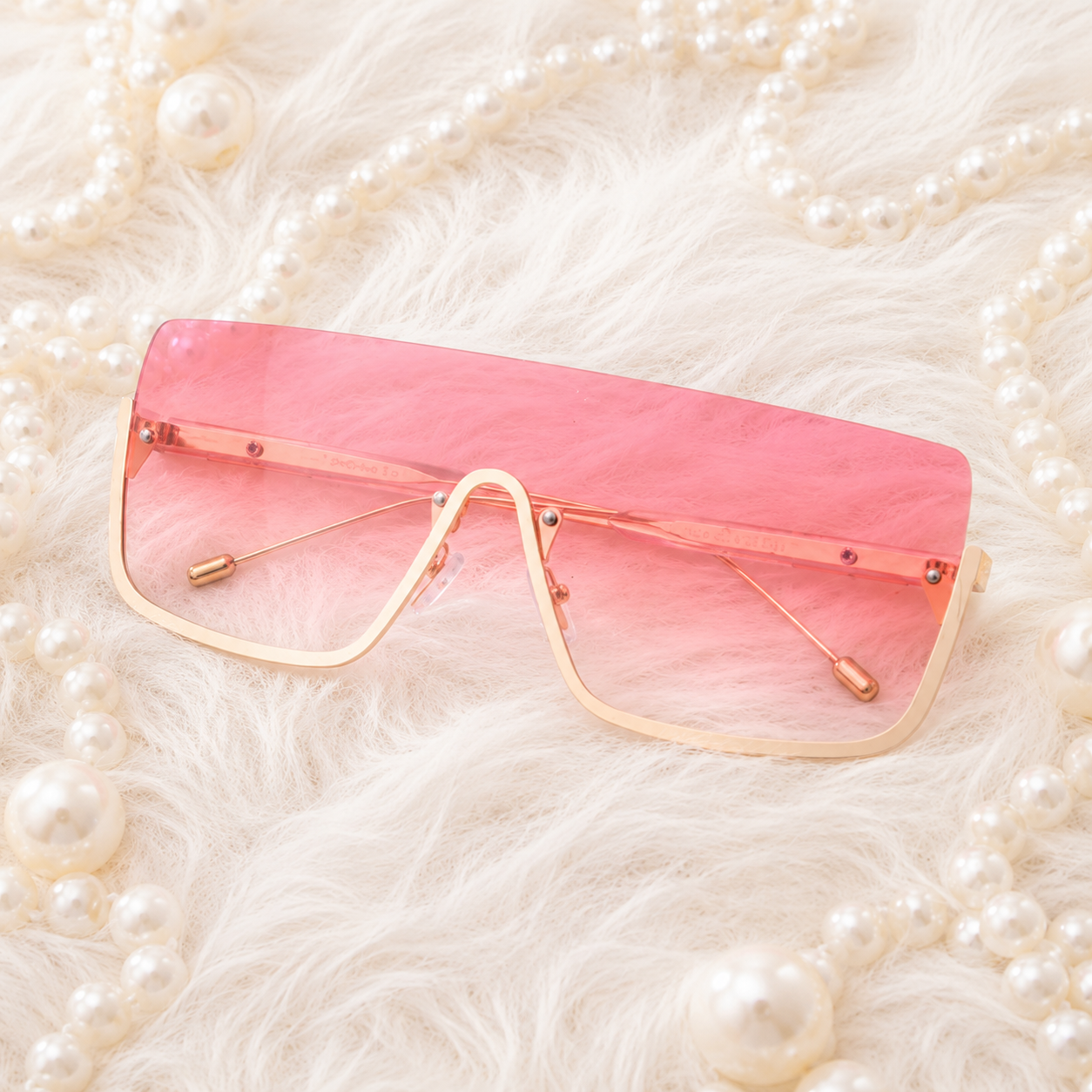 Oversized Half Rim Hombre Sunglasses
