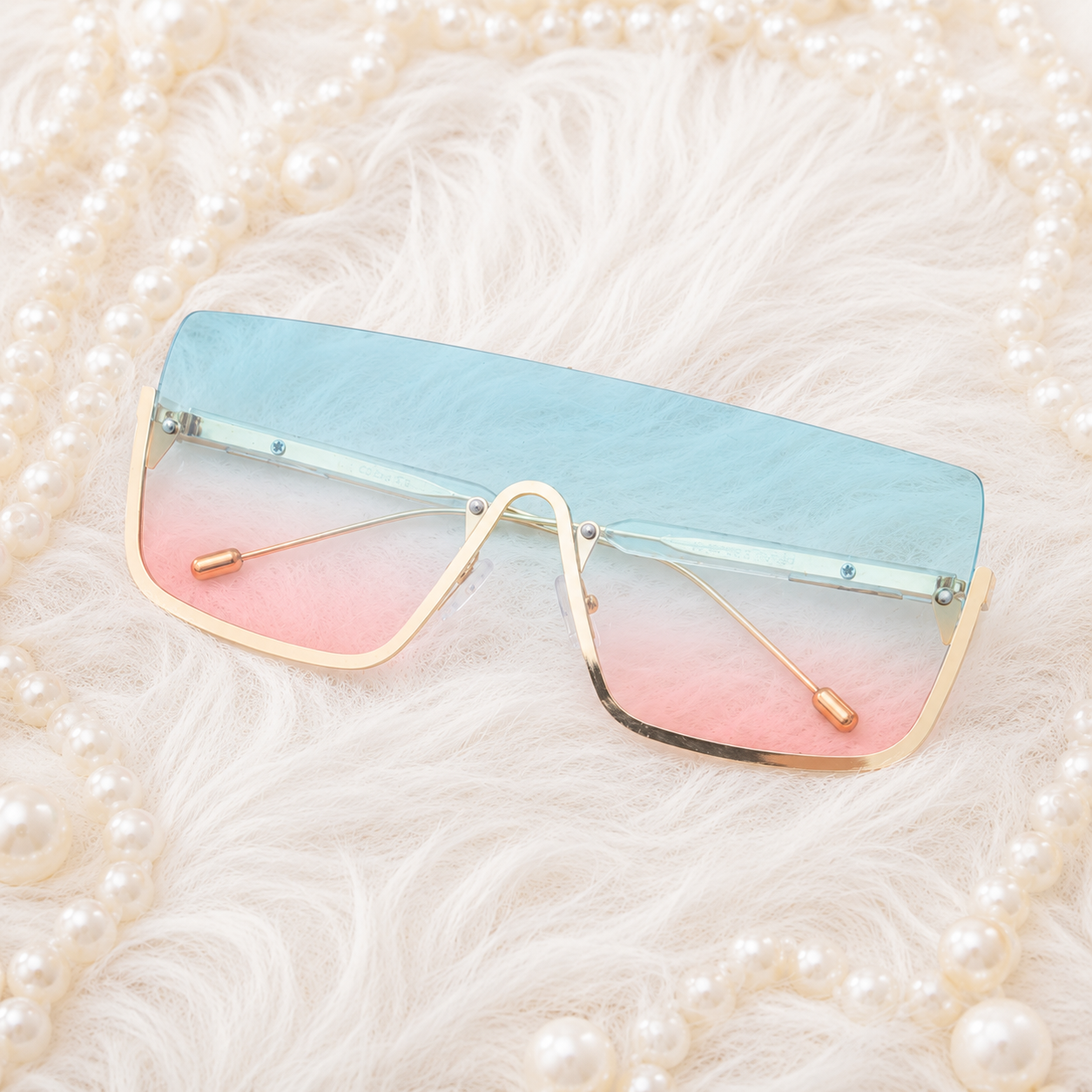 Oversized Half Rim Hombre Sunglasses