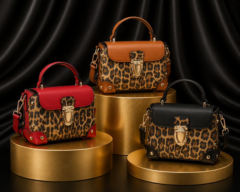 Leopard Colorblock Crossbody Bag
